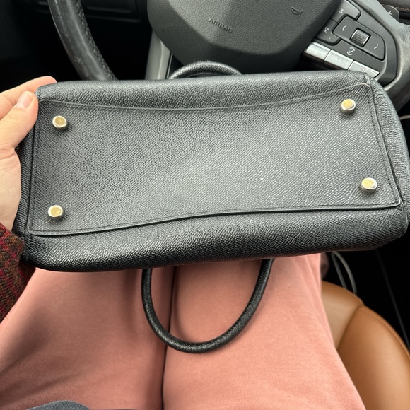 Coach Charcoal Leather Tote - Picture 3 of 3